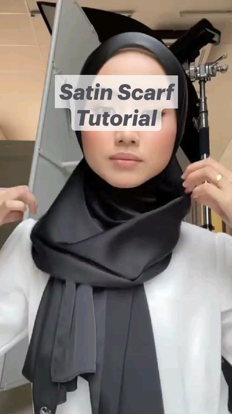 Via aidarazman

Hijab: ayeeda.kl Hijab Satin Tutorial, Satin Scarf Hijab Tutorial, Satin Hijab Outfit, Hijab Style School, Satin Shawl Tutorial, Satin Hijab Style, Hijab Tourtial, Satin Hijab Tutorial, Easy Hijab Styles For School