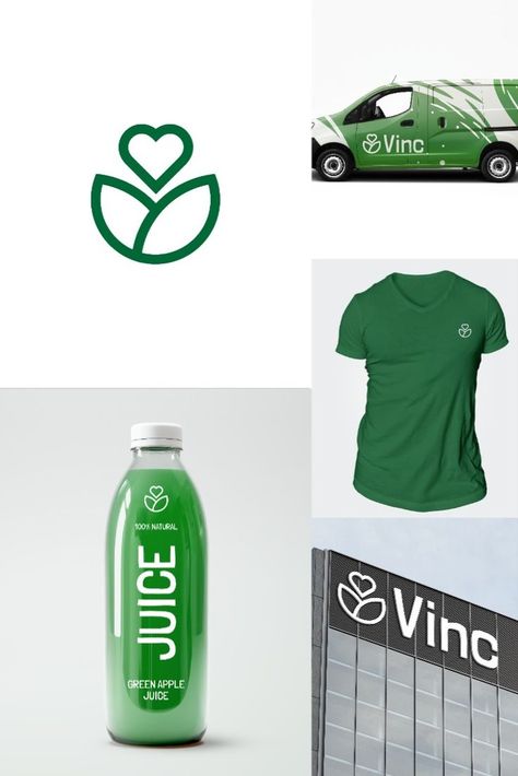 Logo design for an eco-friendly brand that creates juice and soft drinks Green Illustration Art, Company Branding Design, Organic Drinks, Juice Branding, Organic Market, Color Design Inspiration, Drinks Brands, Drinks Logo, Office Branding