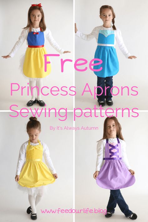 Dress Up Sewing Patterns, Princess Apron Pattern, Disney Princess Aprons, Apron Sewing Patterns, Dress Up Aprons, Princess Aprons, Apron Pattern Free, Apron Sewing, Apron Sewing Pattern