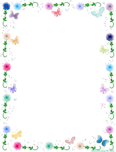 Trin For Trin Tegning, Printable Border, Free Printable Stationery, Esl Activities, Page Borders Design, Floral Border Design, Printable Stationery, Borders And Frames, Borders For Paper