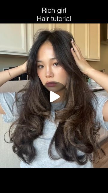 Sharon Pak 박해인 | Rich girl hair hack. Use a good flat iron to flip in the ends and brush through for socialite energy #hairtutorial | Instagram