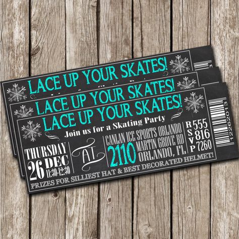 Ice Skating Party Invitation Skating by LittleMsShutterbug Ice Skating Birthday Party, Skate Invitations, Skating Birthday Party, Skateboard Party, Skate Birthday Party, Ice Skating Party, Skate Birthday, Skating Party, Roller Skating Party