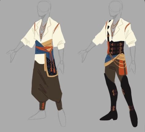 Genshin Dr, Character Redesign, Pirate Outfit, Clothes Reference, Ren Fair, Halloween This Year, Drawing Stuff, Character Inspo, Poses References