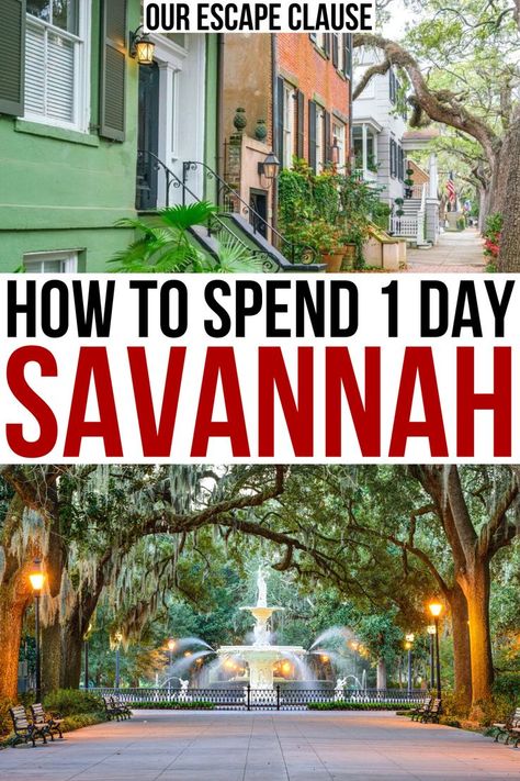 Only have one day in Savannah, GA? Here's exactly how to make the most of it! savannah in a day | one day savannah itinerary | 24 hours in savannah georgia | short trip to savannah ga | 1 day savannah ga | itinerary for savannah in a day Top Things To Do In Savannah Georgia, Savannah In The Fall, Best Things To Do In Savannah Georgia, One Day In Savannah Georgia, What To Do In Savannah Georgia, Savannah Georgia Things To Do, Things To Do In Savannah Georgia, Savannah Georgia Outfit, Savannah Itinerary