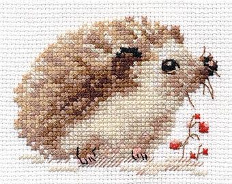 Cross Stitch Beginner, Animal Cross Stitch Patterns, Hand Embroidery Kit, Pola Kristik, Cute Cross Stitch, Cross Stitches, Cross Stitch Animals, Cross Stitch Fabric, Counted Cross Stitch Kits