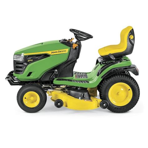 John Deere S170 24-HP V-Twin Side By Side Hydrostatic 48-in Riding Lawn Mower with Mulching Capability (Kit Sold Separately) in the Gas Riding Lawn Mowers department at Lowes.com The 100 Series, Lawn Sweepers, Aerate Lawn, 100 Series, Riding Lawn Mowers, Life Series, John Deere Tractors, Lawn Tractor, Riding Lawnmower