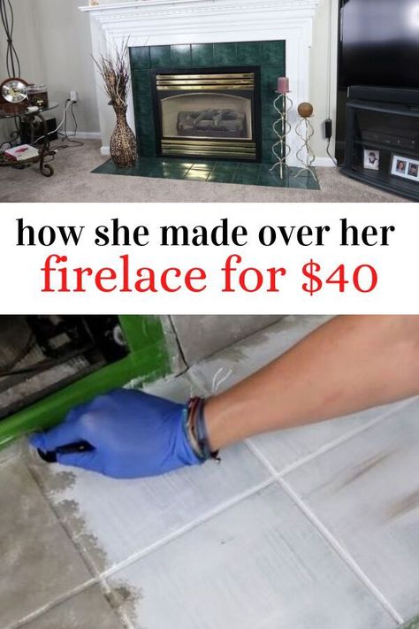 Redo Wood Fireplace, Upgrading Fireplace Diy, Painting Fireplace Wall, Resurface Fireplace Diy, Refacing A Fireplace, Dark Bedroom With Fireplace, Re Do Fireplace, How To Redo A Fireplace, Update Mantle Diy