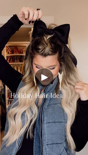 Cassidy Montalvo, Should Length Hair Styles, Holiday Hairstyles Easy, Length Of Hair, Holiday Party Hair, Christmas Party Hairstyles, Rainbow Hair Color, Bow Hairstyle, Hair Idea