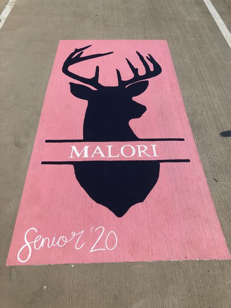 Cow Print Senior Parking Spot, Cow Senior Parking Spot, Parking Spot Painting Country, Senior Parking Spaces Country, Western Senior Parking Spot Ideas, Senior Parking Space Ideas Country, Parking Spot Painting Boys, Western Parking Spot Painting, Senior Parking Space Ideas For Boys