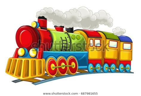 Find Cartoon Funny Looking Steam Train Isolated stock images in HD and millions of other royalty-free stock photos, illustrations and vectors in the Shutterstock collection.  Thousands of new, high-quality pictures added every day. Picture Of Train, Train Cartoon, Train Clipart, Monster Truck Coloring Pages, Train Drawing, Train Illustration, Happy Birthday Decor, Train Theme, School Painting