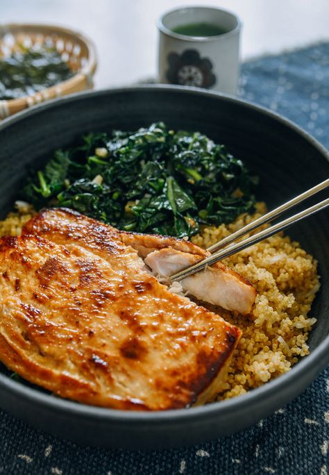 Miso Fish, Miso Recipe, Fried Spinach, The Woks Of Life, Wok Of Life, Woks Of Life, White Miso, Asian Inspired Recipes, Woks