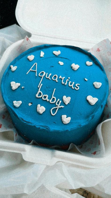 Aquarius Bday Cake, Aquarius Party Theme, Aquarius Theme Party, Aquarius Baby Cake, Vintage Heart Cakes Birthday, Aquarius Cake Birthdays, Heart Cakes Birthday, Aquarius Birthday Cake, Aquarius Party