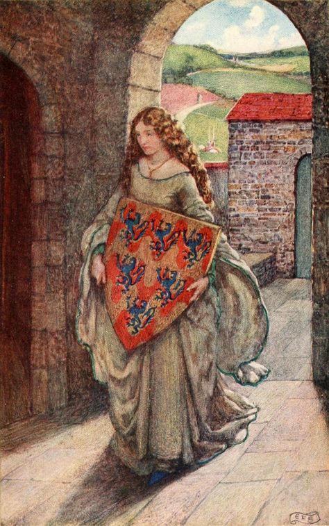 Middle Ages Art, John Everett Millais, Medieval Woman, Rennaissance Art, Medieval World, Pre Raphaelite, Folk Art Painting, Classical Art, Medieval Art