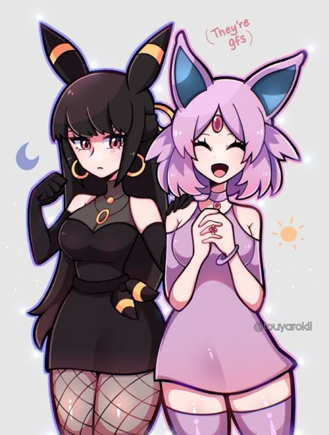 Pokemon Gijinka Female, Pokemon Tyranitar, Umbreon Espeon, Umbreon And Espeon, Pokemon Human Form, Gijinka Pokemon, Pokemon Firered, Oc Pokemon, Pokemon People