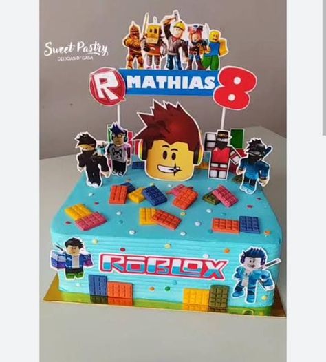 Roblox Birthday Party Ideas Cakes, Roblox Birthday Cake, Fruit Cake Design, Roblox Party, Roblox Cake, Roblox Birthday, Ideas Cumpleaños, Cakes For Boys, Birthday Cake Kids