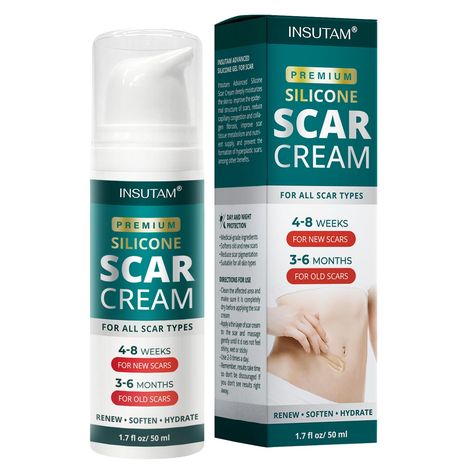 Advanced Silicone Scar Cream Gel: 50g Scar Removal Cream for Skin Face Body - Medical-Grade Silicone gel Treatments for Keloid C-Section Acne Surgical Burns Stretch Marks - Old and New Scars 1.7 oz Stretch Mark Remedies, Depilatory Cream, Scar Removal Cream, Scar Cream, Stretch Mark Cream, Stretch Mark Removal, Medical Grade Silicone, Scar Removal, C Section