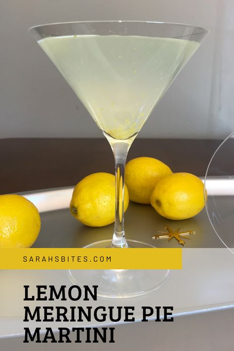 Lemon Meringue Pie Drink, Lemon Meringue Drink, Lemon Meringue Martini Recipe, Lemon Sour Cream Pie, Lemon Martini, Whipped Vodka, Whipped Cream Vodka, Dark Outside, Mix Drinks