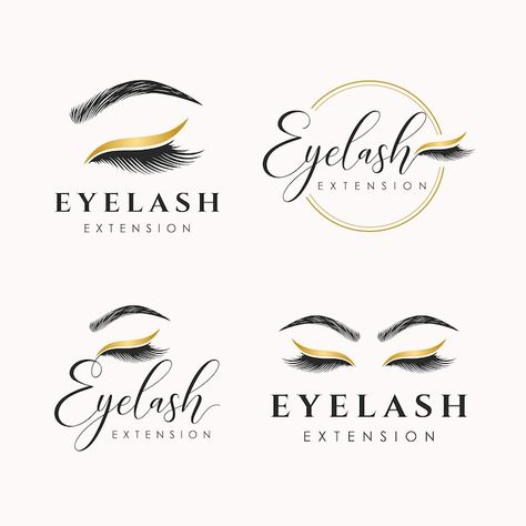 Luxury beauty eyelash logo design Premiu... | Premium Vector #Freepik #vector #eyebrow-logo #makeup-logo #eyelash-logo #cosmetics-logo Makeup Logos Ideas Design, Make Up Logo Ideas, Logo Eyelash Extensions Design, Eyelash Extensions Logo Design, Eyelash Logo Design Lashes, Eyelash Logo Design Ideas, Eyelash Logo Design, Eyelashes Logo, Logo Lashes