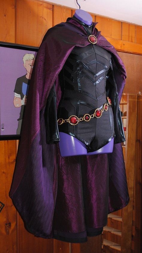 Raven Redesign, Teen Titans Series, Raven Outfits, Teen Titans Cosplay, Raven Costume, Loki Costume, Raven Cosplay, Kawaii Makeup, Raven Teen Titans