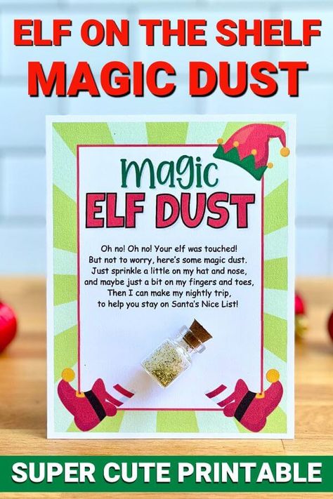 Diy Elf Accessories On The Shelf, Restore Elf On The Shelf Magic, Elf On The Shelf Set Up Ideas, When Kids Touch Elf On The Shelf, Elf On The Shelf Magic Dust, Elf On The Shelf Invisible Ink, Magic Elf Dust Free Printable, Ideas For When Kids Touch The Elf, Lost Magic Elf On The Shelf