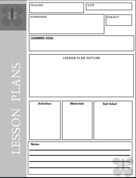 Lesson Plan Template EDITABLE | Etsy Montessori Lesson Plans Template, Lesson Plan Template, Free Lesson Plan Template Editable, Preschool Blank Lesson Plan Template, Middle School Lesson Plan Template, Lesson Plan Template High School, Simple Lesson Plan Template Free, Plan Book Template, Montessori Lesson Plans