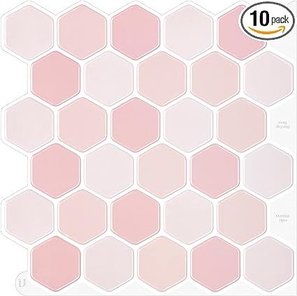 These would be so perfect and easy for your camper renovations! Stick On Tiles Kitchen, Hexagon Tile Backsplash, Tiles Kitchen Backsplash, Peel And Stick Wall Tiles, Backsplash For Kitchen, Hexagon Backsplash, Mosaic Tile Stickers, Peel And Stick Backsplash, Hexagon Mosaic Tile