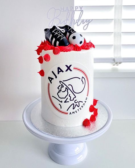 Mama Mella’s Bakery on Instagram: “❌❌❌ . . . . #ajaxcake #voetbalcake #kidscakes #ajax #ajaxamsterdam #cakedesigner #cake #cakedecorating #mamamellas” Sport Cakes, Cakes For Men, Diaper Cake, Cake Decorating, Birthday Cake, Cake, Birthday, 10 Things, On Instagram