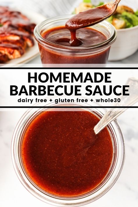 You'll love how easy it is to make this barbecue sauce at home. Simply add the ingredients to a bowl and stir! Serve with chicken, ribs, pulled pork, or sandwiches to make any meal even better! Sugar Free Barbecue Sauce, Pulled Chicken Recipes, Homemade Barbecue, Flavorful Dinner, Homemade Barbecue Sauce, Homemade Bbq, Chicken Bites, Spicy Sauce, Barbecue Sauce