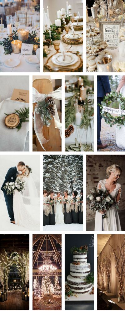 Winter Wedding Decorations Diy, Winter Mountain Wedding, Christmas Wedding Inspiration, Outdoor Winter Wedding, Winter Wedding Centerpieces, Winter Wedding Ideas, Snow Wedding, Rustic Winter Wedding, January Wedding