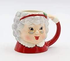 Mrs Claus Kitchen Decorations, Painted Ceramic Mug, Makeup Mask, Bubbly Personality, Holiday Kitchen Decor, Holiday Mug, Santa Decorations, Santa Mugs, Cute Mug