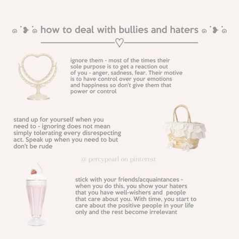 Princess Routine, Deal With Bullies, High School Prep, Femininity Tips, Girly Tips, Princess Life, Stand Up For Yourself, Self Confidence Tips, Confidence Tips