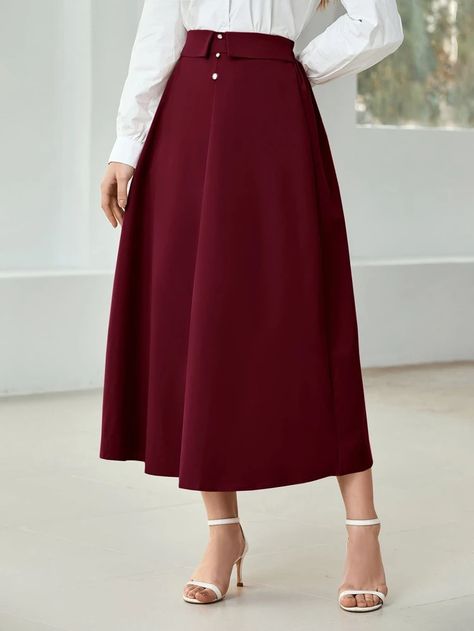 Maroon Skirt Outfit, Maroon Skirt, Women Bottoms, Women Skirts, Party Wear Indian Dresses, Modest Wedding Dresses, Skirt Outfits, Amazing Products, A Line Skirt