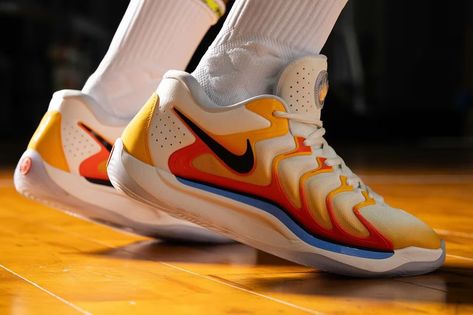 Nike KD 17 Sunrise FJ9487-700 Release Info | Hypebeast Kd 16, Bball Shoes, Hoop Shoes, Best Basketball Shoes, Nike Snkrs, Nike Kd, Jayson Tatum, Air Max Plus, Nike Basketball