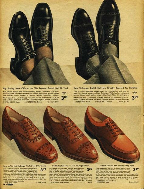 mens shoes 1940 - Google Search Mens Fashion 40s, 1950s Mens Shoes, 1940s Mens Fashion, 1950s Mens Fashion, 1950s Shoes, 1940s Shoes, 1950s Mens, Big Men Fashion, Men's Dress Shoes