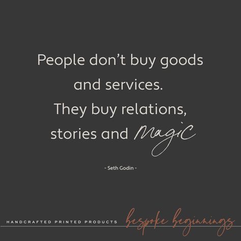 People don't buy goods and services. They buy relations, stories and magic quote Seth Godin Quotes, Copywriting Inspiration, Buying Quotes, Magic Quotes, Seth Godin, Artist Quotes, Feel Good Quotes, Quotes Inspirational Positive, Marketing Quotes