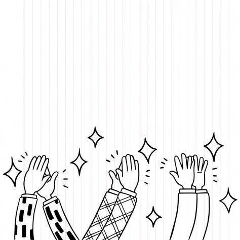 Doodle hands clapping ovation applaud ve... | Premium Vector #Freepik #vector #business #people #hand #line Simple Illustration Art Doodles, Hands Illustration Art, Illustrated Hands, Animal Music, Doodle People, Notebook Doodles, Vector Doodle, Doodle Characters, Hand Doodles