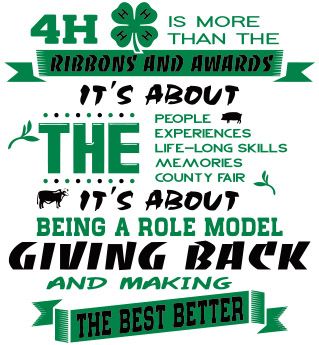 4-H Club Shirts - Custom 4-H Club T-Shirt Design - 4H is About (cool-340i1) - visit us at www.izadesign.com for MORE 4-H Club shirt design ideas! 4-h Poster Ideas, 4h Fair, Livestock Quotes, 4 H Clover, 4 H Club, Hand Health, Showing Livestock, Make Your Own Clothes, Club T Shirt