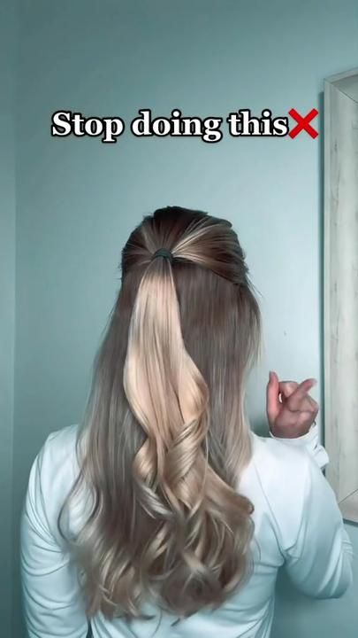 Half Bun Hairstyles, Sleep Hairstyles, Long Hair Tips, Easy Hairstyles For Medium Hair, Long Hair Tutorial, Coquette Room, Hair Upstyles, Extension Hair, Hair Tips Video