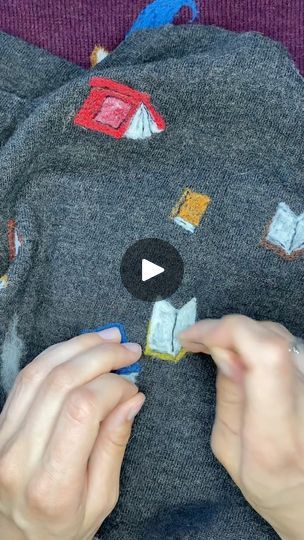 20K views · 3K reactions | Mending a moth eaten sweater with needle felted books!   #needlefelting #feutragealaiguille #books #beautyandthebeast #felting #visiblemending #emmadelalaine #upcycle #motheatensweater | Emma De La Laine Felting/feutrage | emmadelalaine · Original audio Needle Felted Brooch, Visible Mending, Felt Book, Needle Felted, Needle Felting, Beauty And The Beast, Moth, Felt, Audio