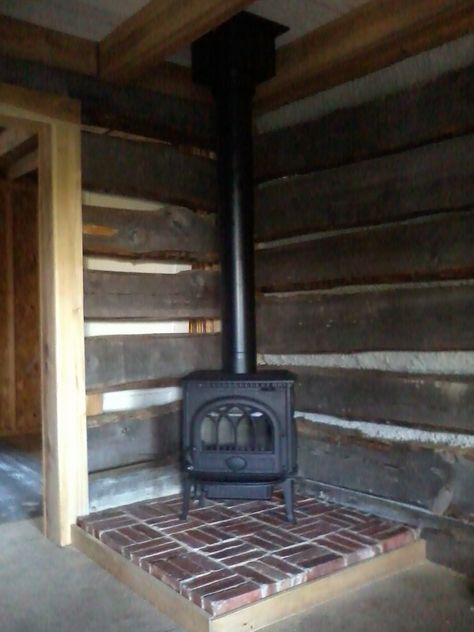 Metal Behind Wood Stove, Wood Stove Hearth Pad, Wood Stove Hearth Pads, Galvanized Tin Walls, Wood Burning Stove Corner, Wood Stove Surround, Stove Hearth, Woodburning Stove Fireplace, Hearth Pad