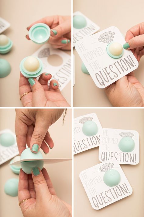 Lip Balm Favors, Eos Lip Balm, Design Invitation, Diy Wedding Gifts, Unique Wedding Favors, Bridal Shower Gift, Bridal Shower Favors, Bridal Shower Games, Bridesmaid Proposal