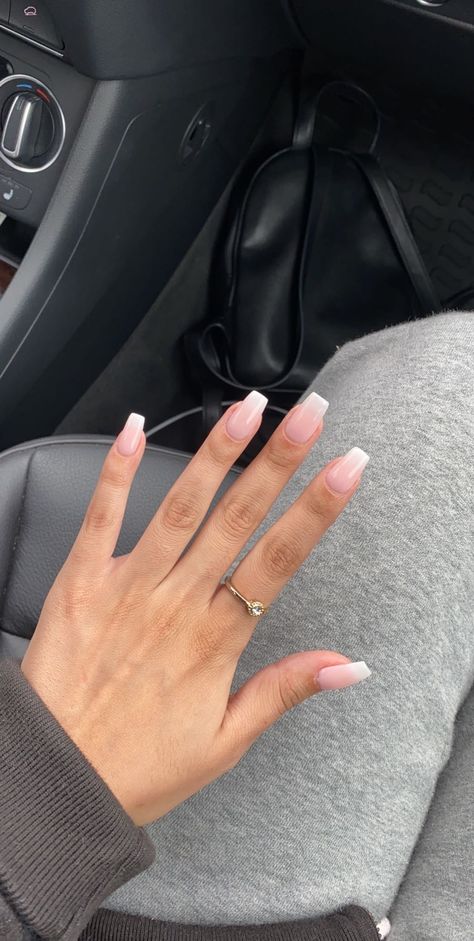 White Ombré Nails, Pink And White Ombre Nails, White Ombre Nails, Pink And White Ombre, Natural Acrylic Nails, Ombré Nails, Formal Nails, Pink Ombre Nails, Ombre Acrylic Nails