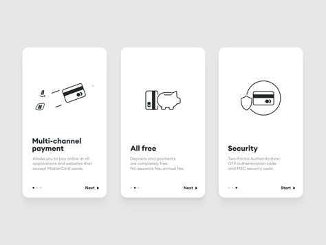 Truemoney - Onboarding by Yup Nguyen for Creatvie on Dribbble Mobile Website Design Layout, Onboarding Infographic, Ui Card Design, Onboarding Screen, Ui Cards, Onboarding App, Advertising Inspiration, Icon Animation, Ui Design Principles