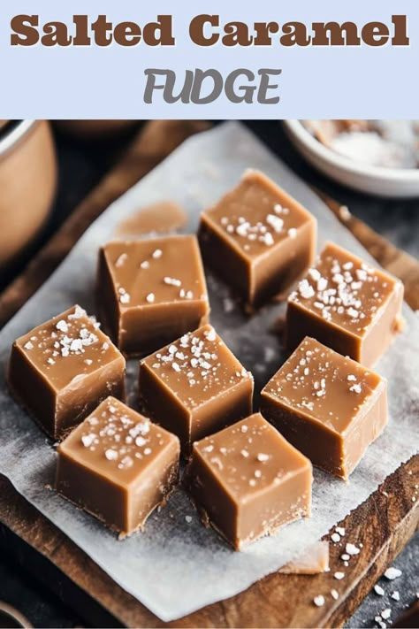 Salted Caramel Fudge - Insanely Good Easy Fudge, Salted Caramel Fudge, Easy Caramel, Christmas Fudge, Vanilla Fudge, Low Carb Peanut Butter, Fudge Candy, Fudge Recipes Easy, Oh Fudge