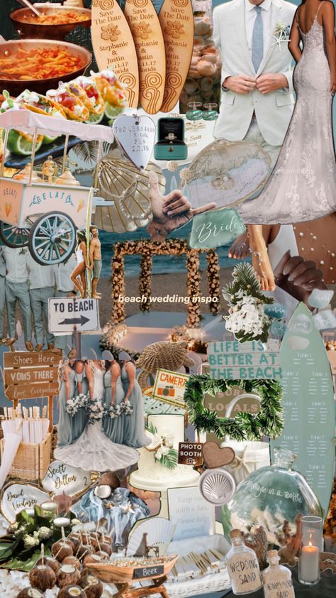 just a lil beach wedding collage :) Beach Wedding Mood Board, Themed Collage, Wedding Collage, Sea Theme, Wedding Mood Board, Wedding Mood, Beach Themed, My Dream Wedding, Phone Wallpapers