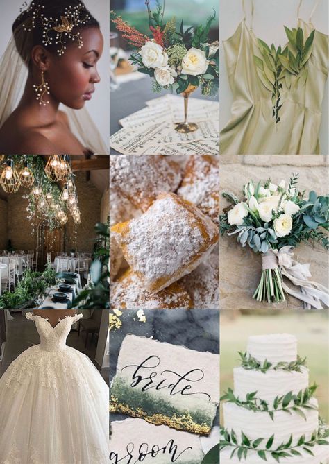 Tiana the princess and the frog Wedding princess Disney inspiration aesthetics mood board Princess Tiana Wedding, Frog Themed Wedding, Princess And The Frog Theme, Princess And The Frog Wedding, Bayou Wedding, Princess Wedding Theme, Tiana Wedding, Princess Tiana Birthday Party, Frog Wedding