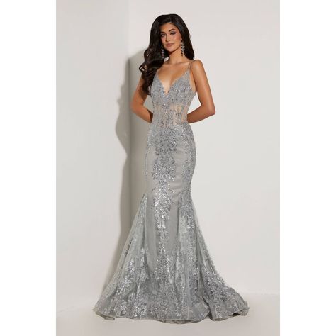 Brand New With Tags. Special Occasions. Color: Silver. H-398 7317 S22 Spag Strap W/V-Neck Sheer Corset Colored Sequins And Silver Glitter Thruout Tags: Sequined, Size 14, Tall Height, Semi Formal Wedding Guest, Silver, Plus Size, 7317, Jasz Couture, Jewelled, Sequin, Corset, Pageant, Mermaid, V Neck, Floor Length, Sheer, Size L Silver Dress Wedding, Silver Beaded Dress, Prom Mermaid, Silver Wedding Dress, Sequin Corset, Hoco Ideas, Tulle Long Dress, Silver Dresses, Tall Height