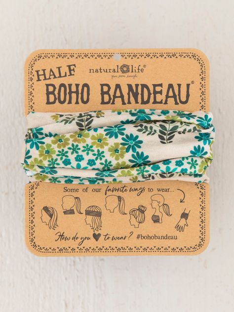 Half Boho Bandeau® Headband - Medallion Cream Floral Candle Melter, Boho Bandeau, Indigo Floral, Neon Flowers, Creative Accessories, Paper Store, Effortless Outfit, Selling Candles, Bandana Hairstyles