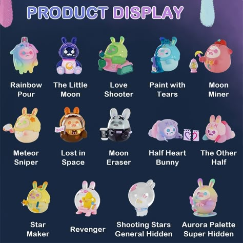 Ghost Bunny, Cute Figures, Ghost Bear, Space Bunnies, Pokemon Game Characters, Space Ghost, Moon Space, Art Toys Design, Vinyl Art Toys