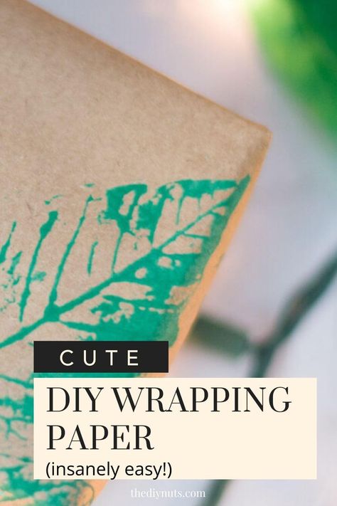 Learn how to create easy DIY wrapping paper. This eco-friendly wrapping paper idea is perfect for all your Christmas and holiday wrapping ideas. Diy Holiday Wrapping Paper, Watercolor Wrapping Paper Diy, Fall Wrapping Ideas, Home Made Christmas Wrapping Paper, Eco Christmas Wrapping, Fall Gift Wrapping, Craft Paper Wrapping Ideas, Diy Birthday Wrapping Paper, Diy Wrapping Paper Designs